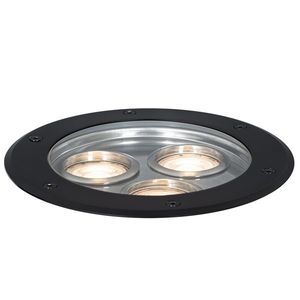 Moderný zemný reflektor čierny 3-svetlo IP65 - Tribus vyobraziť