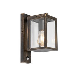 Vonkajšia nástenná lampa starožitné zlato s pohybovým senzorom IP44 - Charlois vyobraziť