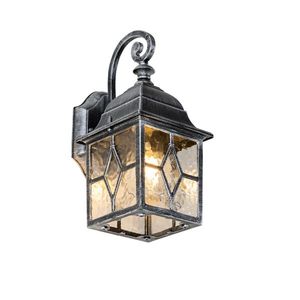 Romantická vonkajšia nástenná lampa starožitné striebro - London vyobraziť