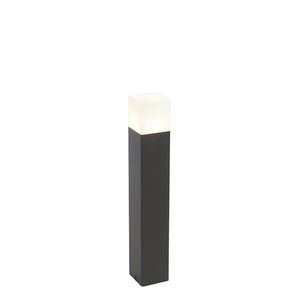 Stojaca vonkajšia lampa čierna s opálovým bielym tienidlom 50 cm - Denmark vyobraziť