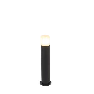 Vonkajšia lampa čierna s opálovým bielym tienidlom 50 cm - Odense vyobraziť