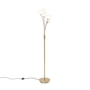 Moderná stojaca lampa zlatá s opálovým sklom 5-svetlo - Atény vyobraziť