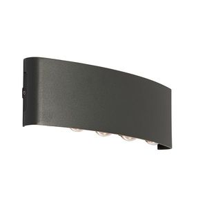 Vonkajšia nástenná lampa tmavosivá vrátane LED 10-svetlo IP54 - Silly vyobraziť