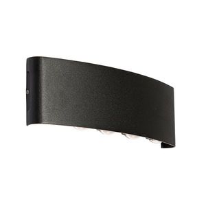 Vonkajšia nástenná lampa čierna vrátane LED 10-svetlo IP54 - Silly vyobraziť