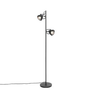 Priemyselná stojaca lampa čierna 2-svetlo - Emado vyobraziť