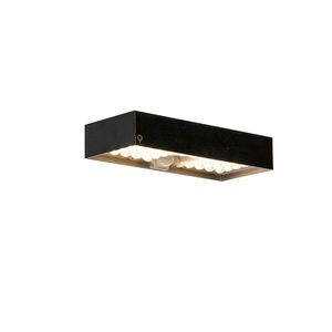 Vonkajšia nástenná lampa čierna so stmievacím svetlom a senzorom na solárny pohon - Kayo vyobraziť