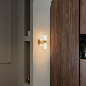Moderná nástenná lampa do kúpeľne zlatá IP44 2-svetlá - Bath vyobraziť