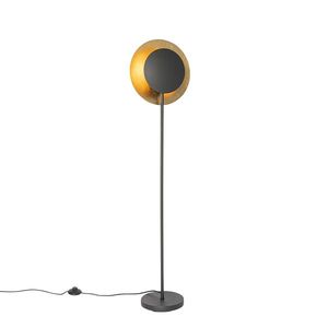 Stojaca lampa v štýle Art Deco čierna so zlatom - Emilienne vyobraziť