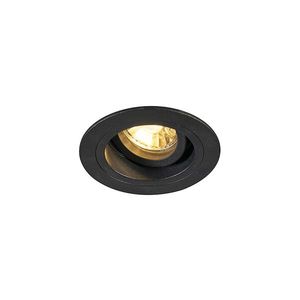 Sada 6 moderných zapustených bodových svetiel čierna 9, 2 cm otočné a naklápacie - Chuck vyobraziť