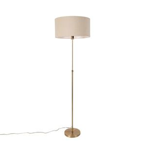 Stojaca lampa nastaviteľná bronzová so svetlohnedým tienidlom 50 cm - Parte vyobraziť