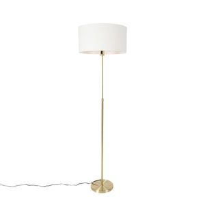 Stojaca lampa nastaviteľná zlatá s tienidlom bielym 50 cm - Parte vyobraziť