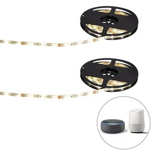 Sada 2 inteligentných LED pásikov RGBW 5 metrov 24W vrátane ovládača vyobraziť