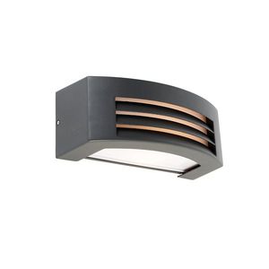 Moderná nástenná lampa antracit IP44 - Hurricane 1 vyobraziť