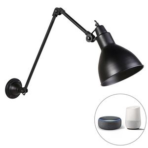 Inteligentná nástenná lampa čierna nastaviteľná vrátane Wifi A60 - Wye vyobraziť