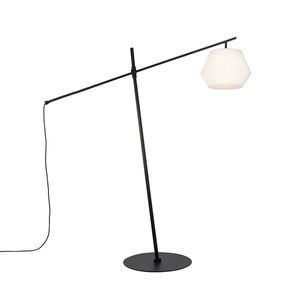 Dizajnová vonkajšia stojaca lampa čierna s bielym tienidlom IP44 - Robbert vyobraziť
