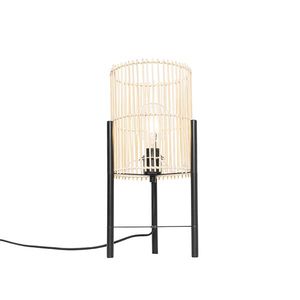 Škandinávska stolná lampa z bambusu - Natasja vyobraziť