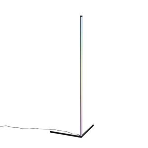 Stojacia lampa čierna vrátane LED s RGB a diaľkovým ovládaním - Carla vyobraziť