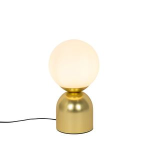 Stolná lampa Hotel Chic zlatá s opálovým sklom - Pallon Trend vyobraziť