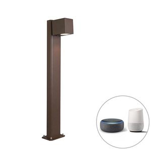 Inteligentná vonkajšia stojaca lampa 65 cm hrdzavohnedá IP44 vrátane Wifi GU10 - Baleno vyobraziť