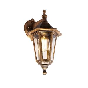 Antická vonkajšia nástenná lampa zlatá IP44 - New Haven vyobraziť