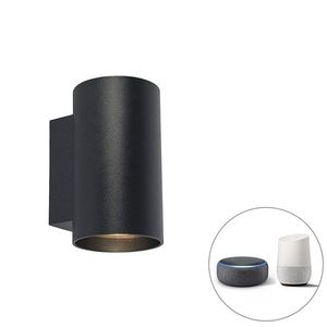 Inteligentná dizajnová nástenná lampa čierna vrátane 2 WiFi GU10 - Sandy vyobraziť
