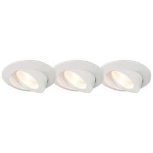 Sada 3 vstavaných reflektorov bielych vrátane LED IP44 - Relax LED vyobraziť
