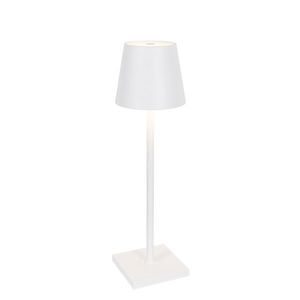 Vonkajšia stolná lampa biela vrátane LED s dotykovým stmievačom nabíjateľná - Jackson vyobraziť