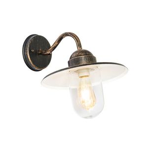 Rustikálna vonkajšia nástenná lampa staroružová IP44 - Kansas vyobraziť