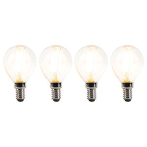 Sada 4 stmievateľných LED žiaroviek E14 P45 číre 3W 250lm 2700K vyobraziť