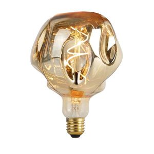 E27 Stmievateľná LED žiarovka G125 Zrkadlové zlato 4W 75lm 1800K vyobraziť