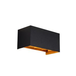 Vonkajšia nástenná lampa čierna so zlatom vrátane LED 4-svetlo IP54 - Edwin vyobraziť