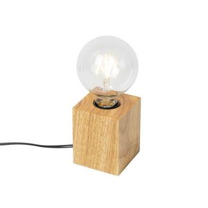 Rustikálna stolná lampa drevo prírodné - Bloc vyobraziť