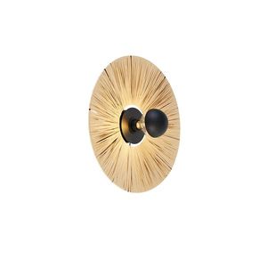 Rustikálna nástenná lampa čierna s lanom 45 cm - Leia vyobraziť