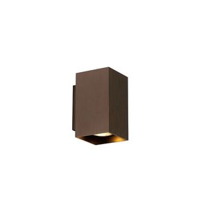 Moderná nástenná lampa tmavo bronzová štvorcová 2-svetlo - Sandy vyobraziť