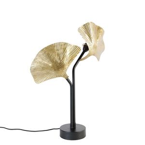 Orientálna stolná lampa mosadz s čiernou 2-svetlo - Louka vyobraziť