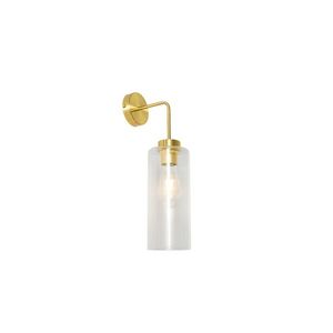 Art Deco nástenná lampa zlatá so sklom - Laura vyobraziť