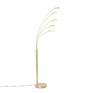 Dizajnová stojaca lampa mosadz vrátane LED 5-žiarovková - Sixties Trento vyobraziť