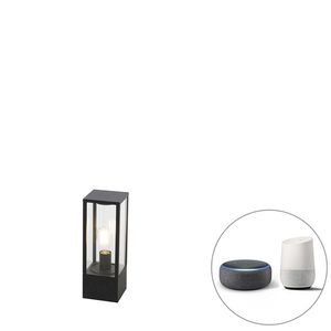 Inteligentná vonkajšia stojaca lampa čierna 40 cm vrátane WiFi ST64 - Charlois vyobraziť
