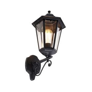 Klasická vonkajšia nástenná lampa čierna IP44 - Havana Up vyobraziť