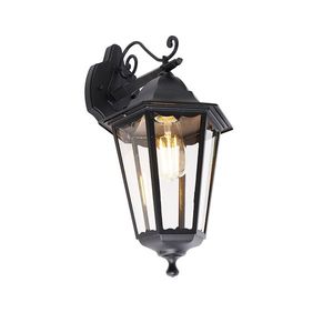 Klasická vonkajšia nástenná lampa čierna IP44 - Havana Down vyobraziť