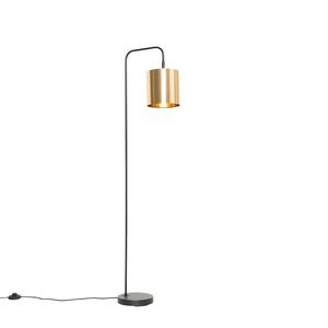 Inteligentná stojaca lampa čierna so zlatom vrátane Wifi A60 - Lofty vyobraziť