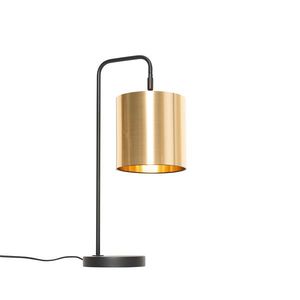 Moderná stolná lampa čierna so zlatom - Lofty vyobraziť
