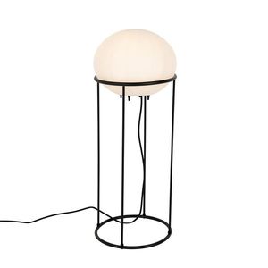 Dizajnová vonkajšia stojaca lampa čierna - Jannie vyobraziť