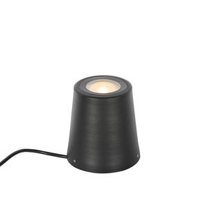 Moderné záhradné bodové svetlo čierne okrúhle IP65 - Lennard vyobraziť