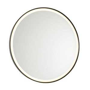 Zrkadlo do kúpeľne čierne 70 cm vrátane LED s dotykovým stmievačom - Miral vyobraziť