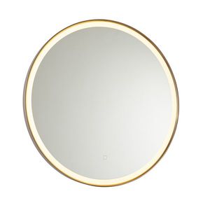 Zrkadlo do kúpeľne ružové zlato 70 cm vrátane LED s dotykovým stmievačom - Miral vyobraziť