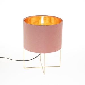 Moderná stolná lampa ružová so zlatom - Rosalina vyobraziť