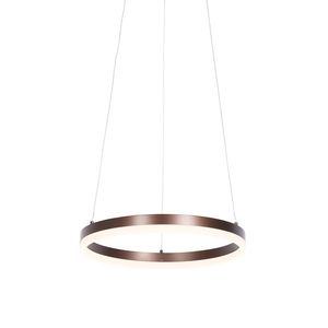 Závesné svietidlo tmavá bronz 40 cm vrátane LED 3-stupňové stmievateľné - Anello vyobraziť
