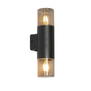 Moderná vonkajšia nástenná lampa čierna 2-svetlo IP44 - Odense vyobraziť