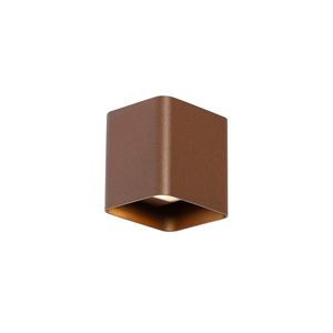 Moderná nástenná lampa hrdzavohnedá vrátane LED IP54 štvorcová - Evi vyobraziť